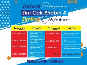 Simak, Rek! Jadwal SIM Keliling Surabaya di Hari Terakhir Oktober 2022