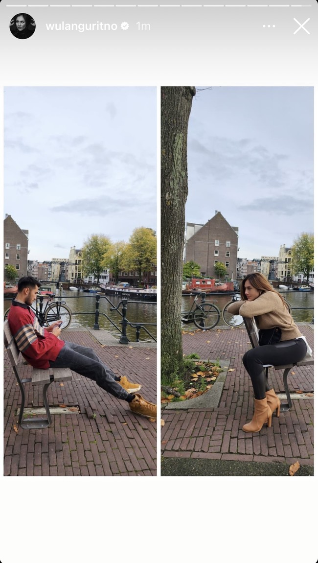 Walaupun memiliki perbedaan usia yang cukup jauh, yaitu 15 tahun, namun hal itu tak menjadi penghalang bagi keduanya untuk tetap bersama. Wulan sendiri saat ini diketahui telah berusia 41 tahun, sementara Sabda Ahessa 26 tahun. Foto: Instagram/@wulanguritno
