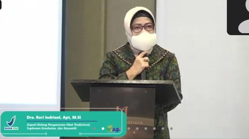 Deputi Bidang Pengawasan Obat Tradisional, Suplemen Kesehatan dan Kosmetik Badan POM, Reri Indriani.