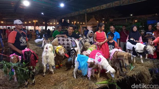 Fashion Show Sheep dalam acara Sukoharjo Argopolitan Expo di Centra Niaga, Kecamatan Grogol, Sukoaharjo, Kamis (20/10/2022).
