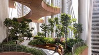 Desain biofilik muncul di tahun 1980-an dan diterapkan ke menara CapitaSpring. Konsep ini digunakan dalam industri bangunan untuk meningkatkan hubungan penghuni dengan lingkungan alam melalui penggunaan alam secara langsung maupun tidak.