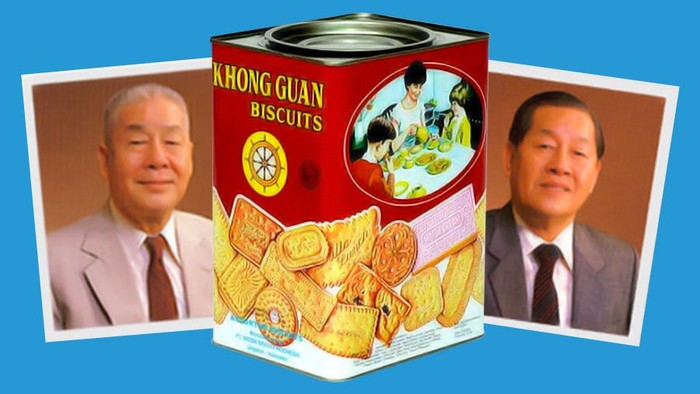 Chew Choo Keng dan Chew Choo Han, dua saudara imigran dari Fujian, Tiongkok yang pindah ke Singapura pada 1935 lalu mendirikan pabrik biskuit Khong Guan.