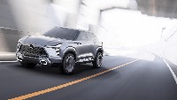 Ini dia tampang dari Mitsubishi XFC. Secara umum masih mengadopsi desain Dynamic Shield khas mobil baru Mitsubishi. Foto: Dok. Mitsubishi