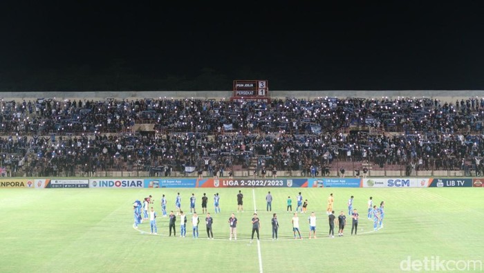 Suasana pertandingan PSIM Yogyakarta, tampak ribuan supporter memadati Stadion Sultan Agung (SSA), Jumat (23/9/2022).