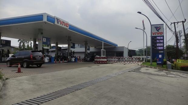 SPBU VIVO di Jalan Juanda, Bekasi, Jawa Barat. Foto: Septian Farhan Nurhuda / detikOto.