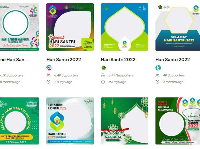Twibbon Hari Santri 2022.