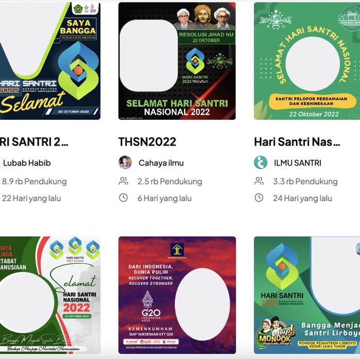 Twibbon Hari Santri Nasional 2022