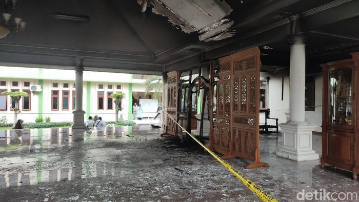 Aula Pendopo Wali Kota Banjar terbakar.