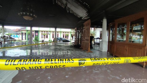 Aula Pendopo Wali Kota Banjar terbakar.