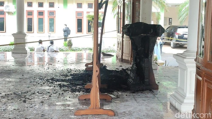 Aula Pendopo Wali Kota Banjar terbakar.