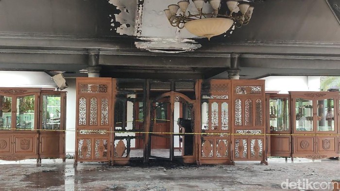 Aula Pendopo Wali Kota Banjar terbakar.