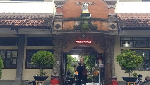 Suasana SMPN 5 Denpasar, Kamis (20/10/2022) usai demo siswa dan guru.