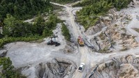 Foto udara lokasi pompa angguk dan Stasiun Pengumpul Juwata di Juata Kelikir, Tarakan, Kalimantan Utara, Kamis (20/10/2022).
