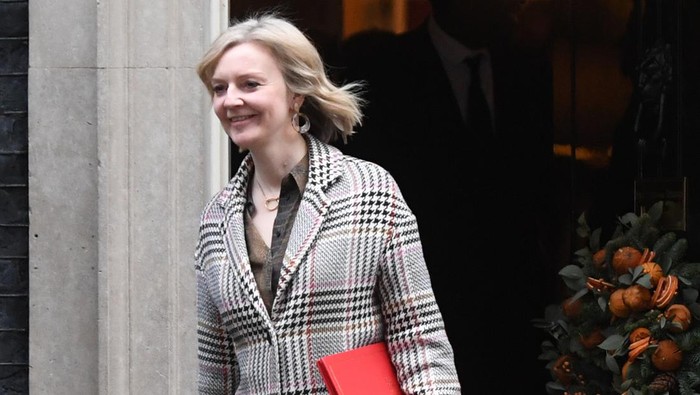 International Trade Secretary Liz Truss leaving Downing Street, London after attending the first Cabinet meeting after the Conservative Party won the General Election. PA Photo. Picture date: Tuesday December 17, 2019. See PA story POLITICS Tories. Photo credit should read: Kirsty OConnor/PA Wire (Photo by Kirsty OConnor/PA Images via Getty Images)