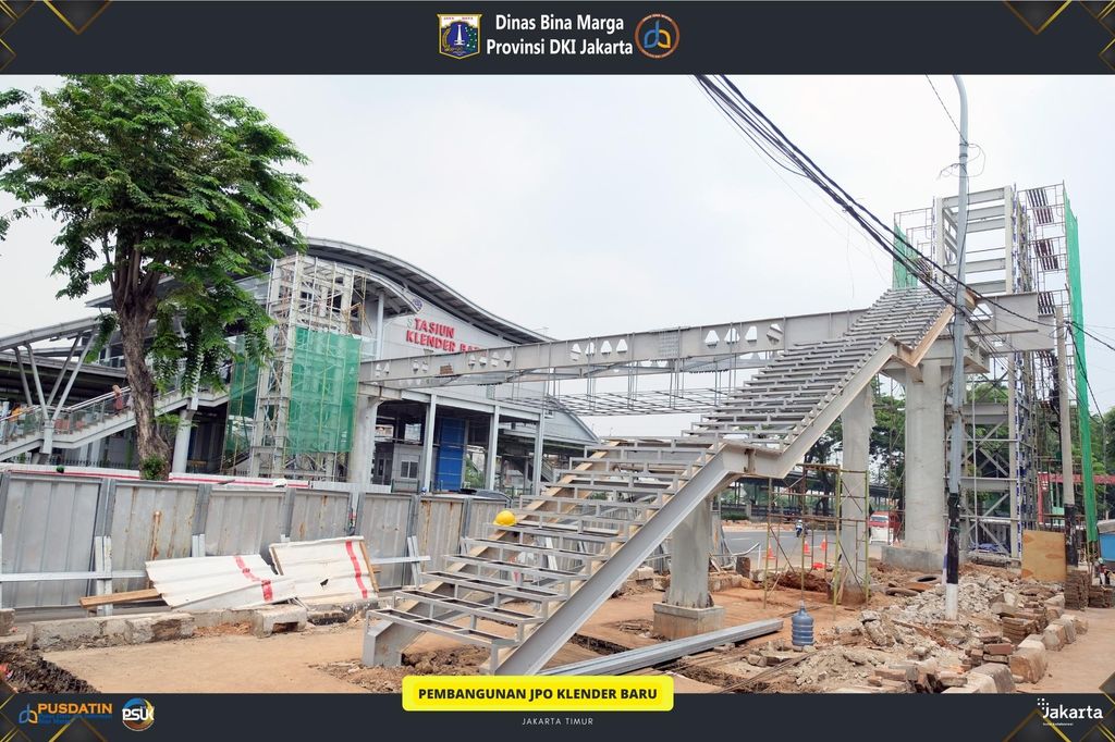 JPO Stasiun Klender Baru (Twitter Dinas Bina Marga DKI Jakarta)