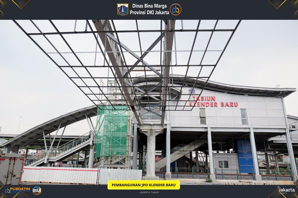 JPO Stasiun Klender Baru (Twitter Dinas Bina Marga DKI Jakarta)