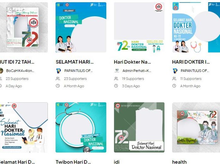 Kumpulan link twibbon Hari Dokter Nasional 2022.