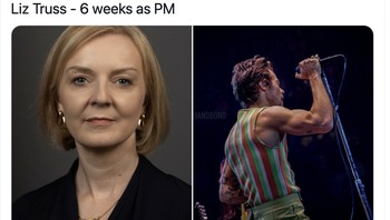 Bahkan lagu baru Harry Styles lebih lama di puncak tangga lagu Inggris daripada masa jabatan Liz Truss. Foto: Twitter