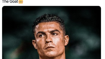Padahal fans musim lalu merengek agar Ronaldo ke MU dan Ronaldo pun bagus performanya. Kini mereka malah senang Ronaldo diskorsing. Foto: Twitter