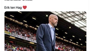 Tentu ada yang mendukung Ten Hag karena keberaniannya dan kedisiplinannya, termasuk menghukum Ronaldo karena tidak profesional. Foto: Twitter