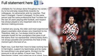 Ronaldo sendiri telah meminta maaf kepada para suporter melalui media sosial. Foto: Twitter