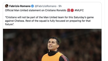 Presenter kenamaan Piers Morgan mengecam hukuman untuk Ronaldo. Memalukan, Ten Hag sekali lagi memilih mempermalukan pesepakbola terbaik dalam sejarah dan top skor MU musim silam. Cristiano harus menemukan klub lain yang memperlakukannya dengan respek, tulisnya di Twitter. Foto: Twitter