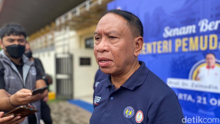 Menteri Pemuda dan Olahraga (Menpora) RI Zainudin Amali saat di kompleks Kampus UNY, Sleman, DIY, Jumat (21/10/2022).