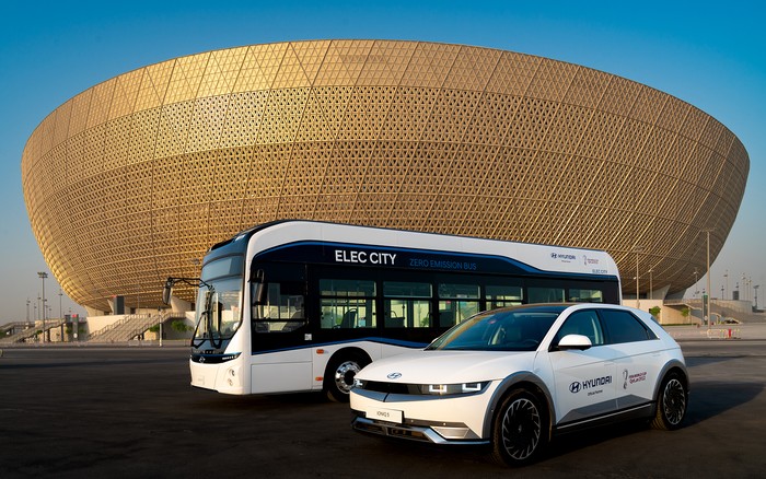 Mobil dan bus listrik Hyundai untuk Piala Dunia 2022 Qatar