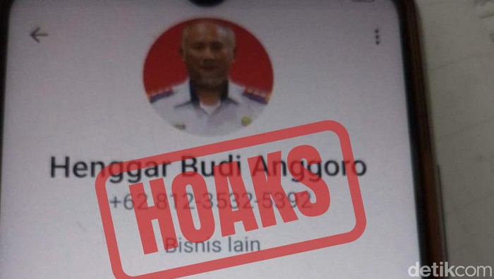 Akun WhatsApp yang mengatasnamakan Pj Bupati Pati Henggar Budi Anggoro untuk menipu TPQ di Pati.