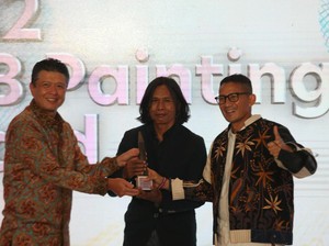 Lukisan tentang Mitologi Sisifus Menangkan Penghargaan Seni Lukis Bergengsi
