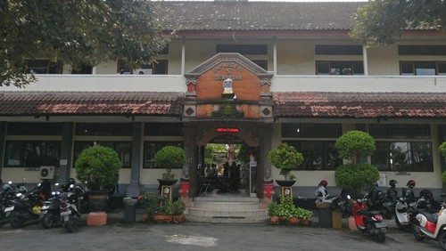 Suasana SMPN 5 Denpasar, Jalan Angsoka, Ubung, Denpasar Utara, Bali, Jumat (21/10/2022).