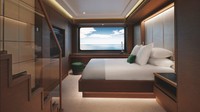 Evrima, yang pertama dari tiga yacht yang dibuat khusus dari jaringan hotel terkenal Ritz-Carlton Yacht Collection. Kapal sepanjang 190 meter itu dapat menampung 298 penumpang.