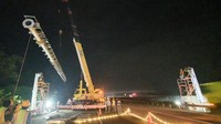 Tiang ini memiliki berat sekitar 4,5 ton dan panjang bentang 24 m. Foto: Dok. Jasa Marga