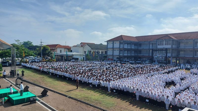 Apel hari santri 2022 di Pondok Pesantren Tebu Ireng, Jombang, Jawa Timur 22 Oktober 2022