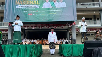 Potret Apel Hari Santri Nasional 2022 PBNU di Pesantren Tebuireng