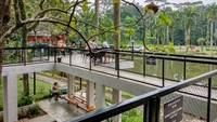 Berada tepat di tepi danau di kawasan Sentul. Kafe dengan dua lantai bernama Anthology Coffee and Tea menawarkan pemandangan danau yang menenangkan dan sejuk. Foto: Instagram