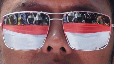 Bendera Merah Putih 1.000 Meter Terbentang di Hari Santri Nasional
