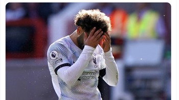 Nottingham berhasil mengalahkan Liverpool untuk pertama kali sejak 1996. Foto: Twitter