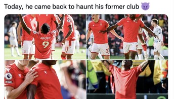 Taiwo Awoniyi dulu main di Liverpool 7 tahun tapi tak pernah dipasang. Kini dengan golnya, dia jadi mimpi buruk buat mantan klubnya. Foto: Twitter