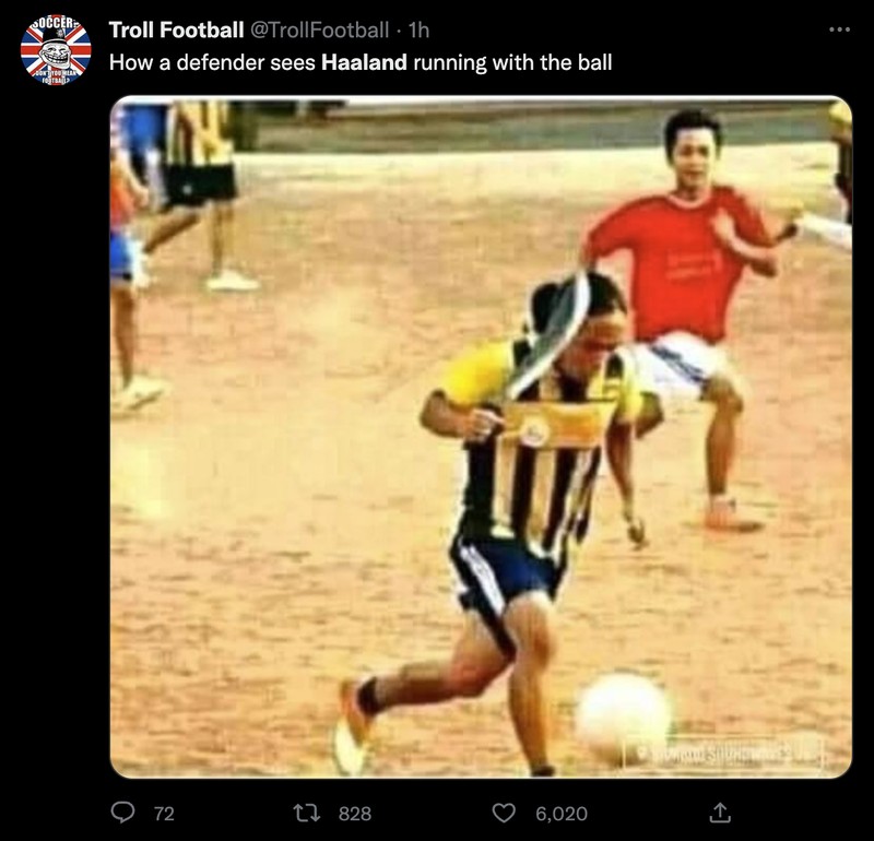 Meme Haaland Buldozer