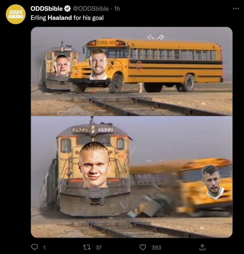Meme Haaland Buldozer