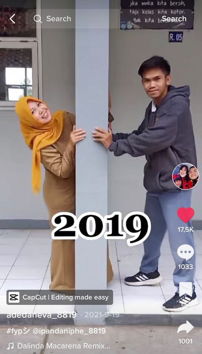 Kisah cinta beda usia kembali menjadi sorotan di media sosial. Kali ini kisah tersebut diunggah oleh akun TikTok Ade Daneva @adedaneva_8819. Foto: Dok. TikTok @adedaneva_8819.