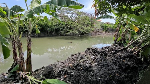 Kondisi Tukad Mati, Kuta, Badung di tengah upaya normalisasi pascabencana banjir beberapa waktu lalu.