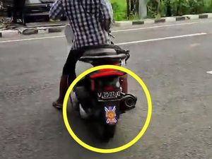 Nopol Pemotor Berstiker Real Madrid yang Curi Kabel KAI Ternyata Palsu