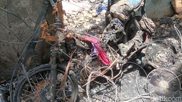 Penampakan parahnya kebakaran di Pademangan, Jakut (Paradisa Nunni/detikcom)
