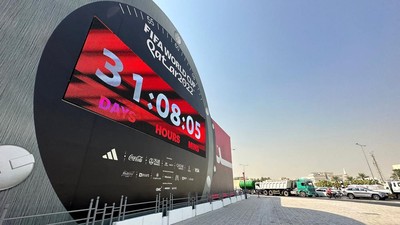 Potret Jam Besar Hitung Mundur Menuju Piala Dunia 2022 Qatar