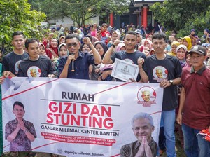 Relawan Ganjar Bangun Rumah Gizi & Stunting di Desa Padasuka Banten
