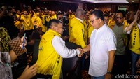 Anies Baswedan menghadiri deklarasi dirinya sebagai capres yang digagas relawan Go-Anies di Hotel Bidakara, Jakarta Selatan, Minggu (23/10/2022).