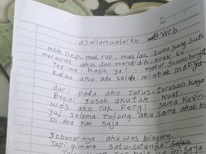 Surat Wasiat Saksi Bisu Ibu Tulungagung Ajak Anak Bunuh Diri Minum Racun