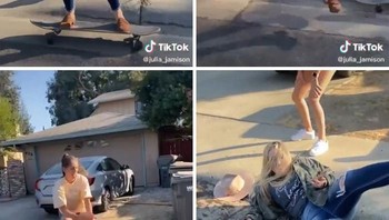 Nekad bikin konten sembari naik skateboard. Foto: Influencersinthewild via Boredpanda
